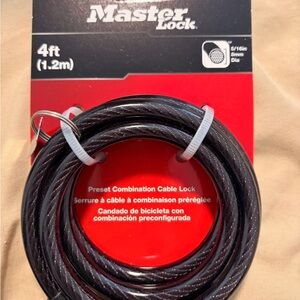 4ft Black Combination Cable Lock